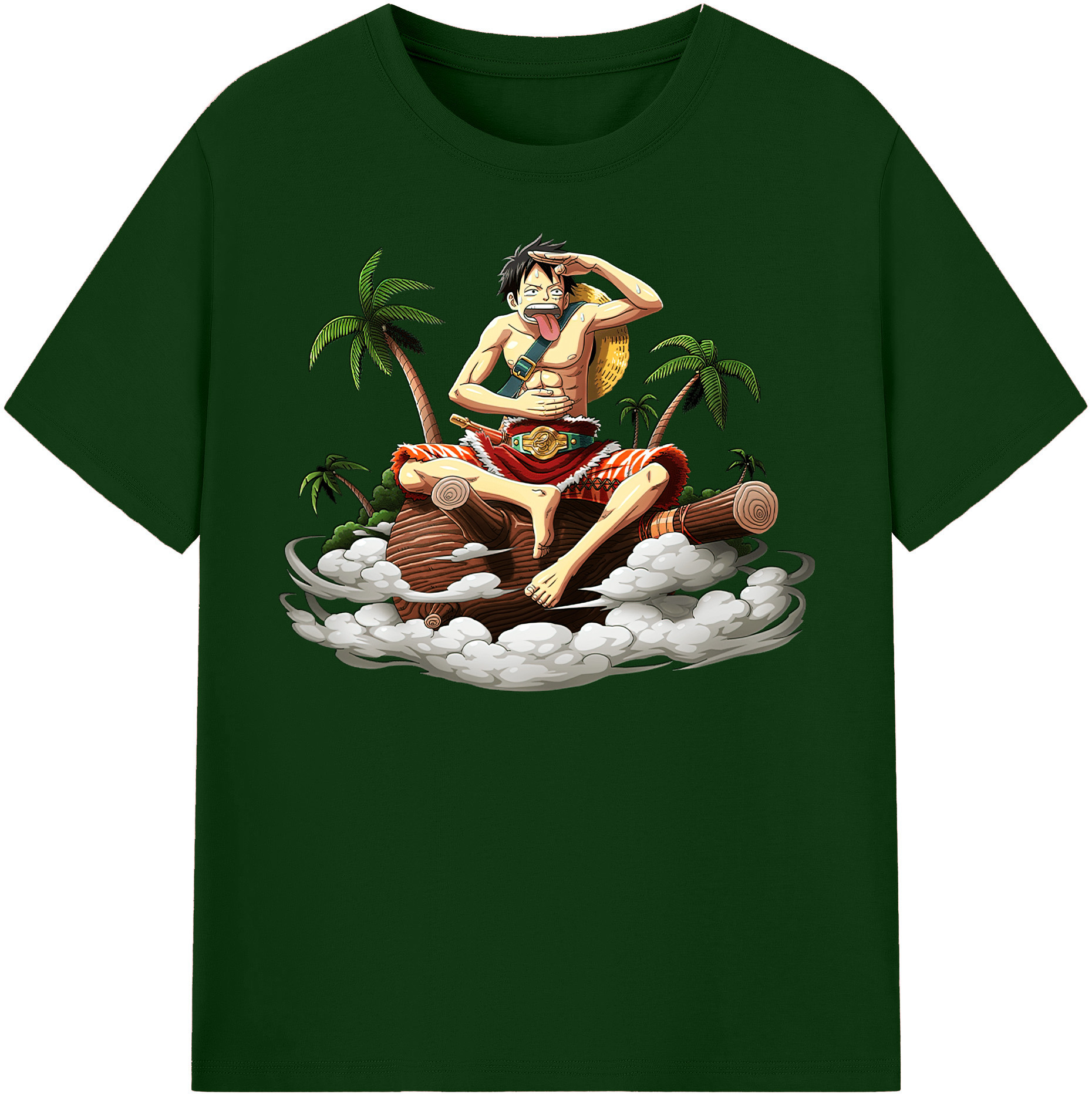 ワンピース モンキー・D・ルフィ ONE PIECE Monkey D. Luffy 綿100％半袖Tシャツ（フロントプリント）